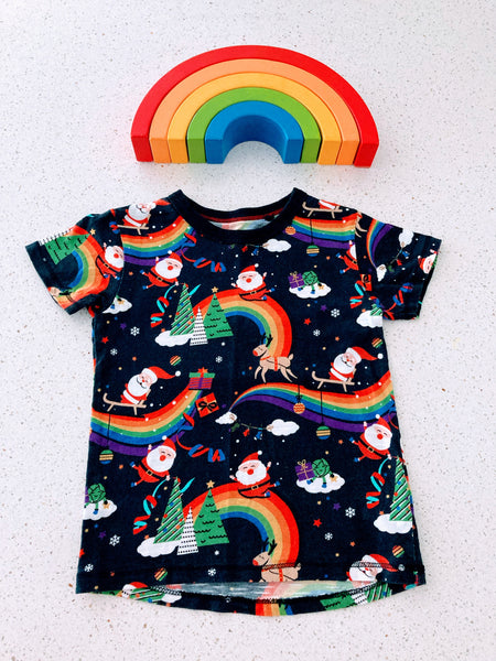 Father Christmas and rainbows